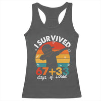 I Survived 67 33 Days Of School Racerback Tank Top Funny Six Seven Meme Math Teacher Kids 100th Day