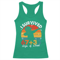 I Survived 67 33 Days Of School Racerback Tank Top Funny Six Seven Meme Math Teacher Kids 100th Day