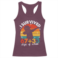 I Survived 67 33 Days Of School Racerback Tank Top Funny Six Seven Meme Math Teacher Kids 100th Day