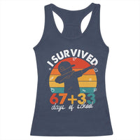 I Survived 67 33 Days Of School Racerback Tank Top Funny Six Seven Meme Math Teacher Kids 100th Day