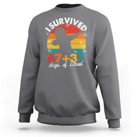 I Survived 67 33 Days Of School Sweatshirt Funny Six Seven Meme Math Teacher Kids 100th Day