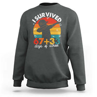 I Survived 67 33 Days Of School Sweatshirt Funny Six Seven Meme Math Teacher Kids 100th Day