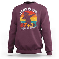 I Survived 67 33 Days Of School Sweatshirt Funny Six Seven Meme Math Teacher Kids 100th Day