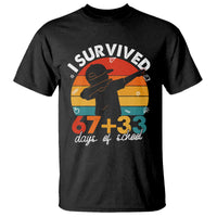 I Survived 67 33 Days Of School T Shirt Funny Six Seven Meme Math Teacher Kids 100th Day
