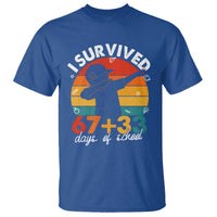 I Survived 67 33 Days Of School T Shirt Funny Six Seven Meme Math Teacher Kids 100th Day