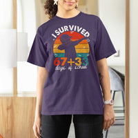 I Survived 67 33 Days Of School T Shirt For Women Funny Six Seven Meme Math Teacher Kids 100th Day