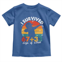 I Survived 67 33 Days Of School Toddler T Shirt Funny Six Seven Meme Math Teacher Kids 100th Day