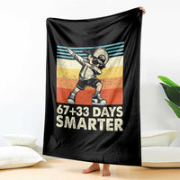 100 Days Smarter Throw Blanket Funny 67 33 Six Seven Math Teacher Kids 100th Day