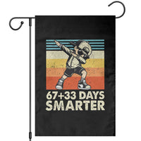 100 Days Smarter Garden Flag Funny 67 33 Six Seven Math Teacher Kids 100th Day