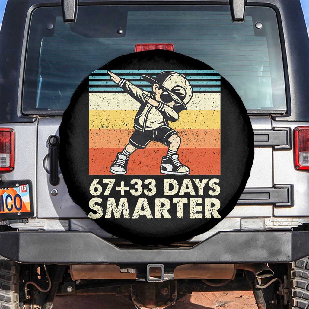 100 Days Smarter Spare Tire Cover Funny 67 33 Six Seven Math Teacher Kids 100th Day