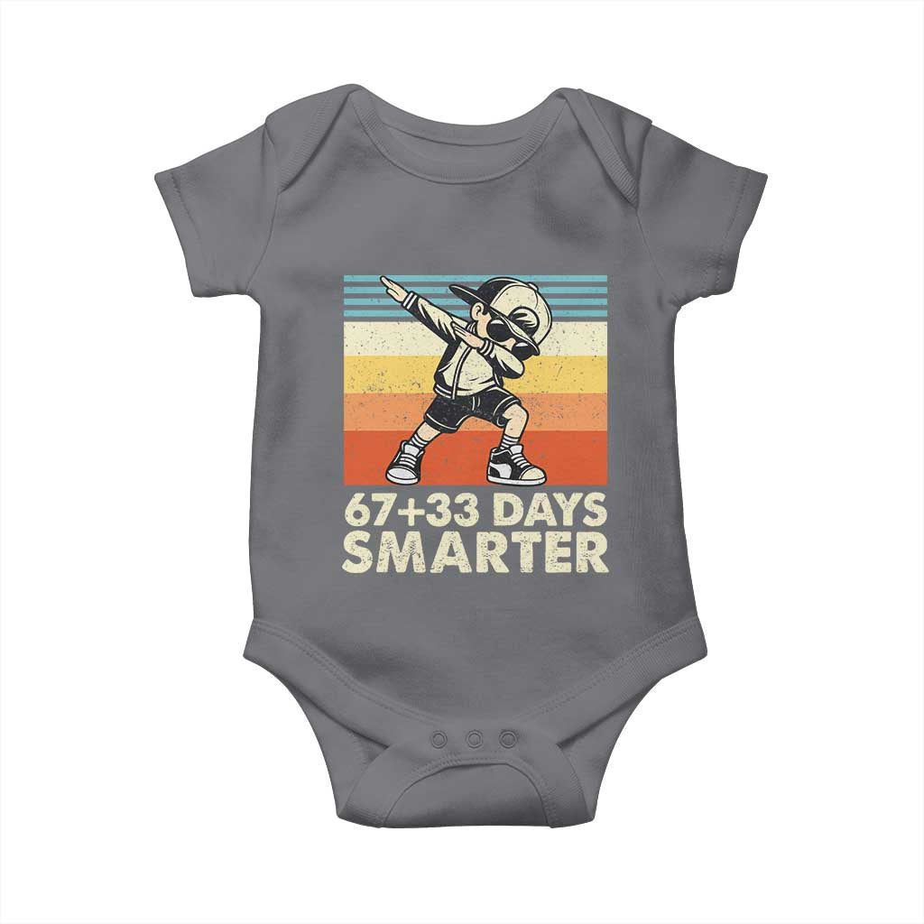 100 Days Smarter Baby Onesie Funny 67 33 Six Seven Math Teacher Kids 100th Day