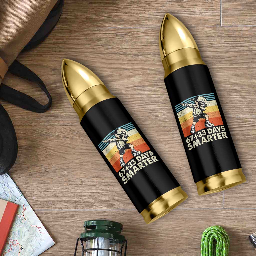 100 Days Smarter Bullet Tumbler Funny 67 33 Six Seven Math Teacher Kids 100th Day