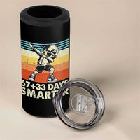 100 Days Smarter 4 in 1 Can Cooler Tumbler Funny 67 33 Six Seven Math Teacher Kids 100th Day