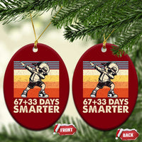 100 Days Smarter Ceramic Ornament Funny 67 33 Six Seven Math Teacher Kids 100th Day