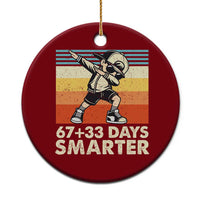 100 Days Smarter Ceramic Ornament Funny 67 33 Six Seven Math Teacher Kids 100th Day