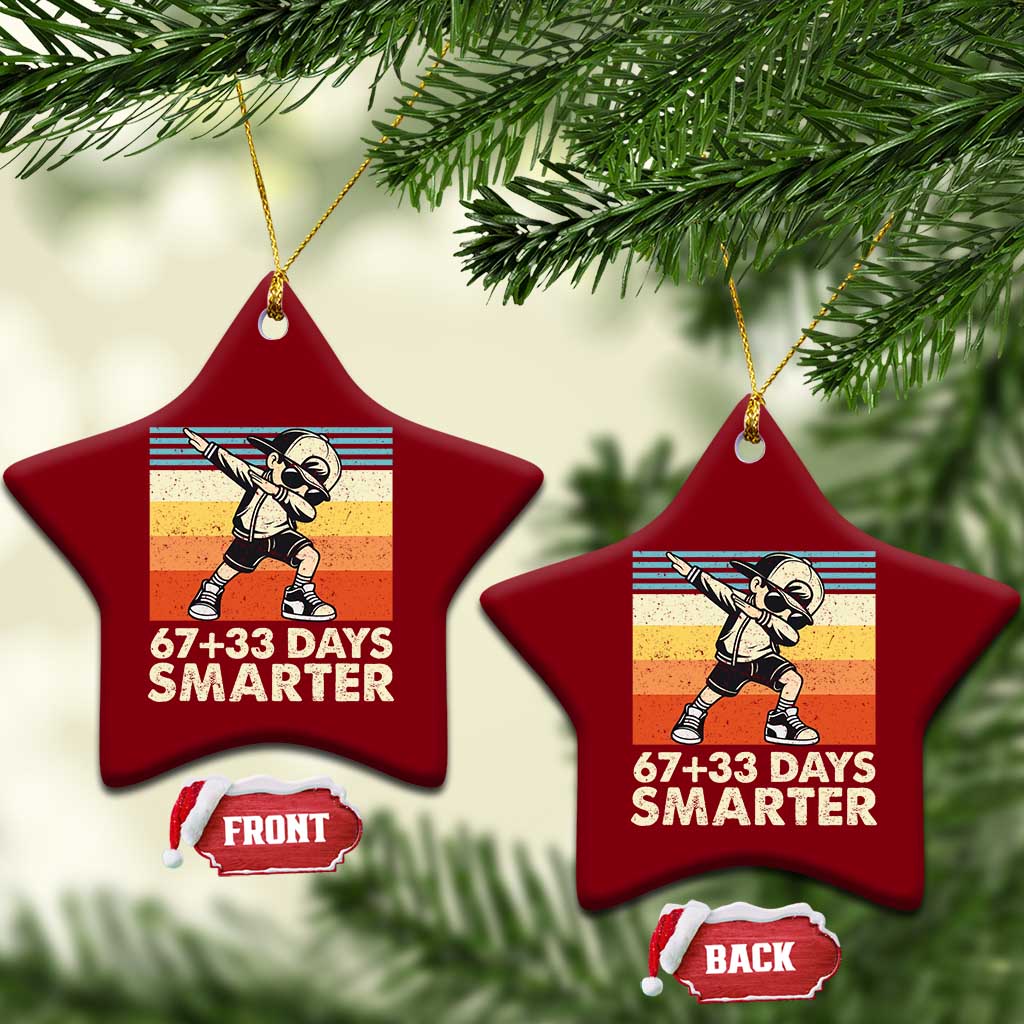 100 Days Smarter Ceramic Ornament Funny 67 33 Six Seven Math Teacher Kids 100th Day