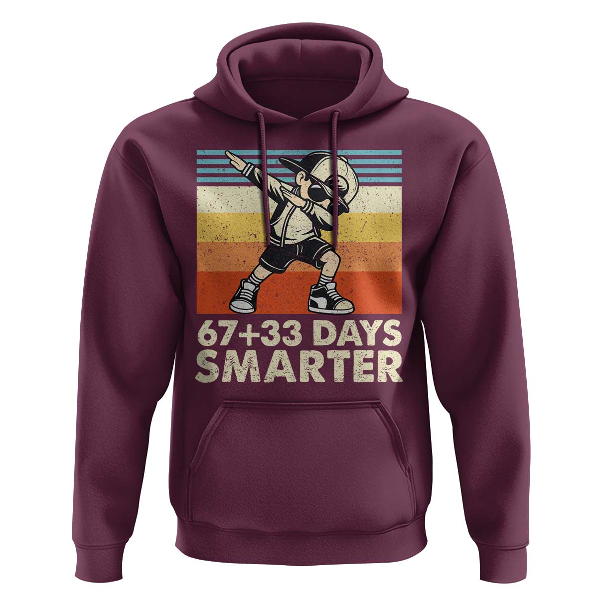100 Days Smarter Hoodie Funny 67 33 Six Seven Math Teacher Kids 100th Day