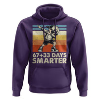 100 Days Smarter Hoodie Funny 67 33 Six Seven Math Teacher Kids 100th Day