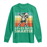 100 Days Smarter Long Sleeve Shirt Funny 67 33 Six Seven Math Teacher Kids 100th Day
