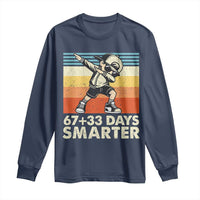 100 Days Smarter Long Sleeve Shirt Funny 67 33 Six Seven Math Teacher Kids 100th Day