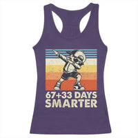 100 Days Smarter Racerback Tank Top Funny 67 33 Six Seven Math Teacher Kids 100th Day