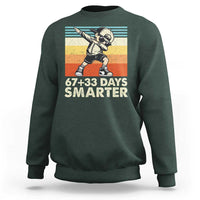 100 Days Smarter Sweatshirt Funny 67 33 Six Seven Math Teacher Kids 100th Day