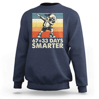100 Days Smarter Sweatshirt Funny 67 33 Six Seven Math Teacher Kids 100th Day