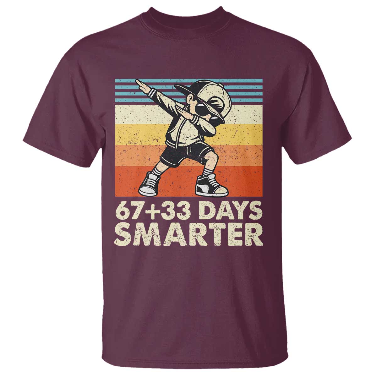 100 Days Smarter T Shirt Funny 67 33 Six Seven Math Teacher Kids 100th Day