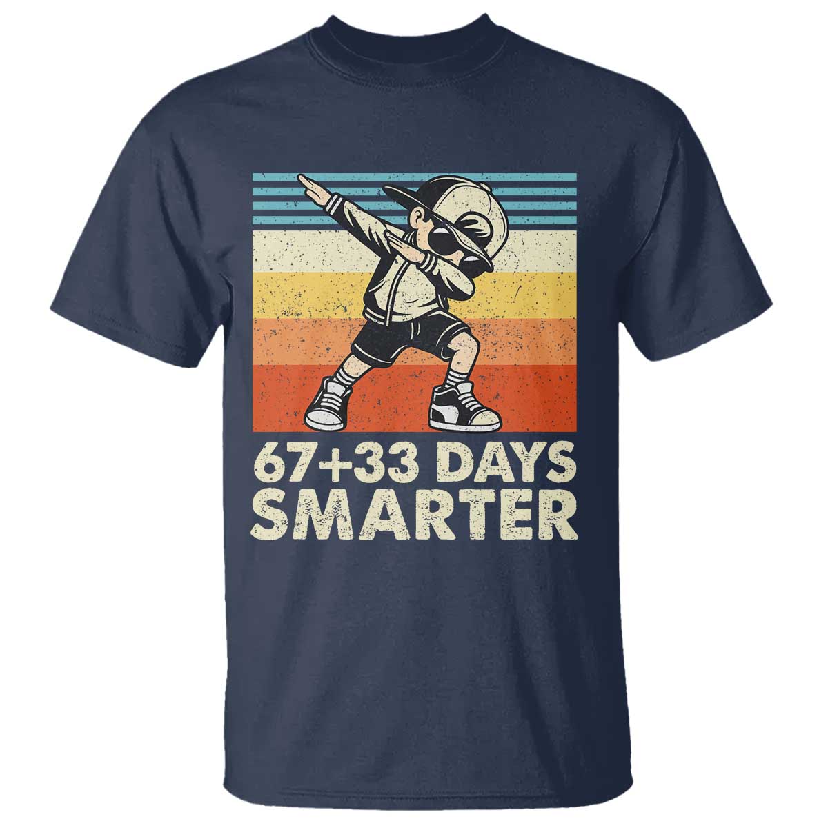 100 Days Smarter T Shirt Funny 67 33 Six Seven Math Teacher Kids 100th Day