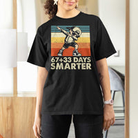 100 Days Smarter T Shirt For Women Funny 67 33 Six Seven Math Teacher Kids 100th Day