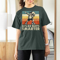 100 Days Smarter T Shirt For Women Funny 67 33 Six Seven Math Teacher Kids 100th Day