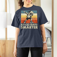 100 Days Smarter T Shirt For Women Funny 67 33 Six Seven Math Teacher Kids 100th Day