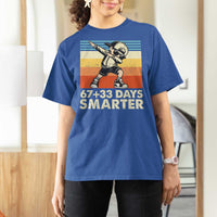 100 Days Smarter T Shirt For Women Funny 67 33 Six Seven Math Teacher Kids 100th Day