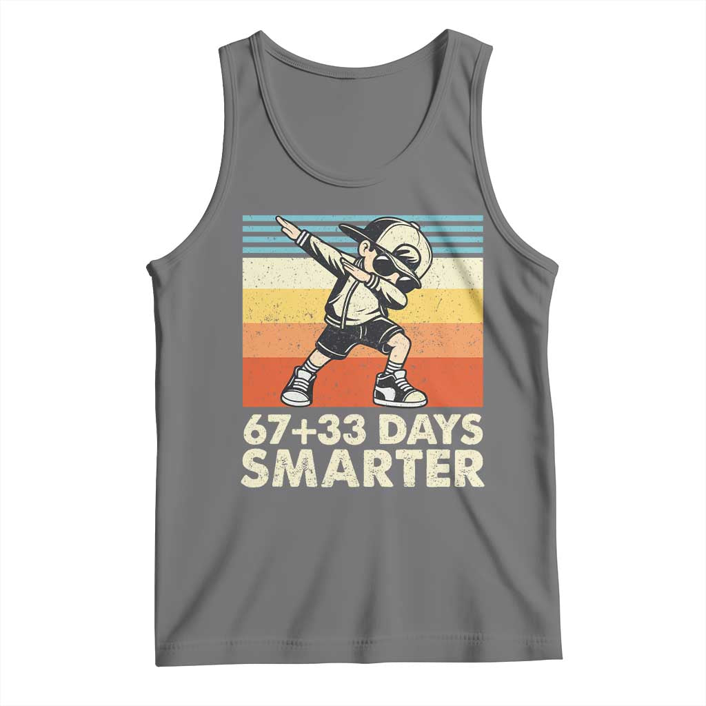 100 Days Smarter Tank Top Funny 67 33 Six Seven Math Teacher Kids 100th Day