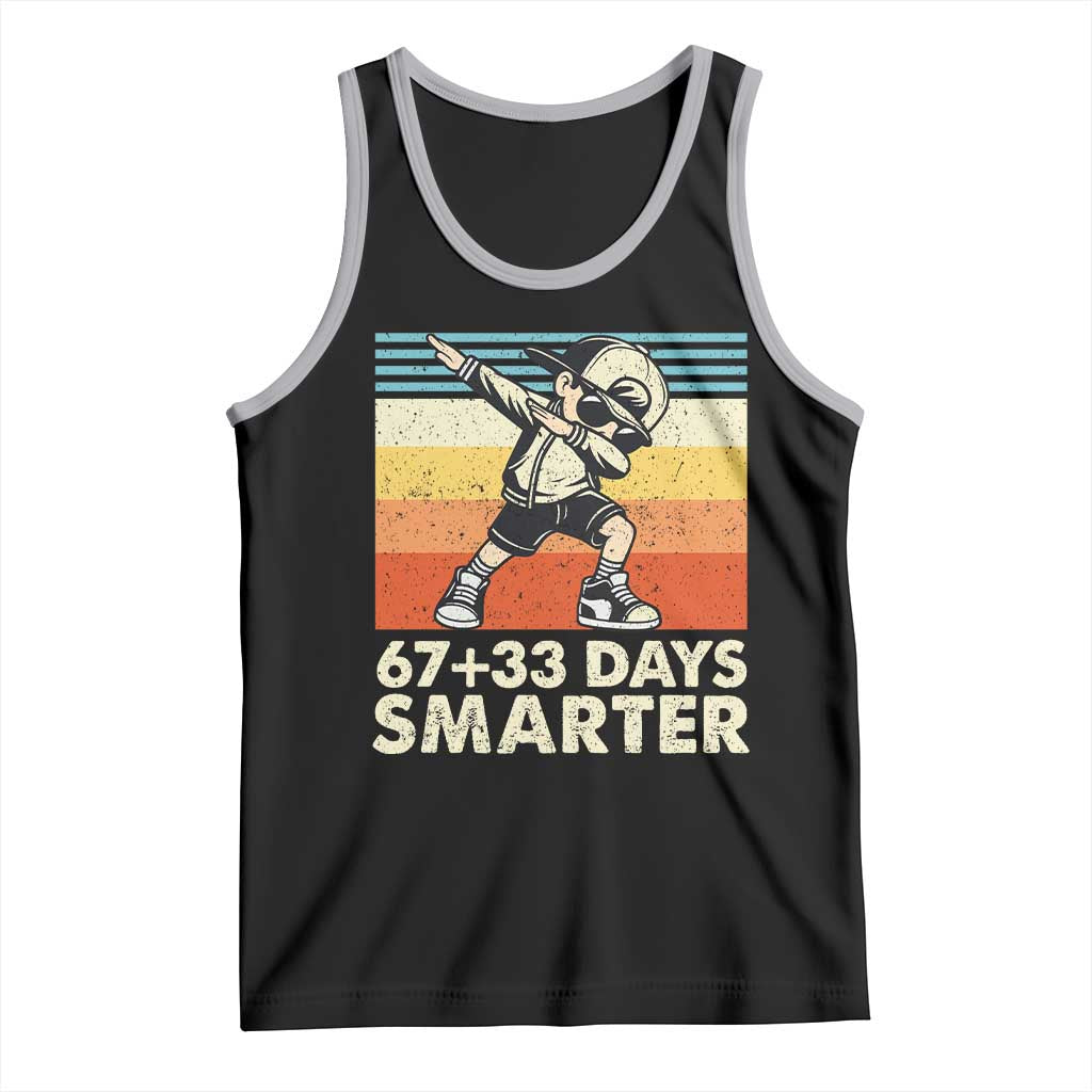 100 Days Smarter Tank Top Funny 67 33 Six Seven Math Teacher Kids 100th Day