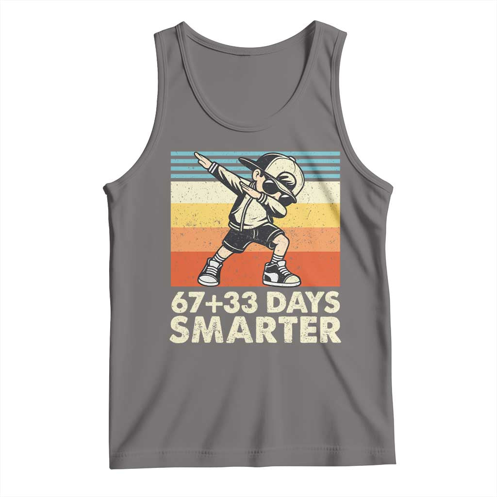 100 Days Smarter Tank Top Funny 67 33 Six Seven Math Teacher Kids 100th Day