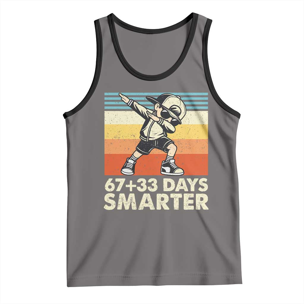100 Days Smarter Tank Top Funny 67 33 Six Seven Math Teacher Kids 100th Day