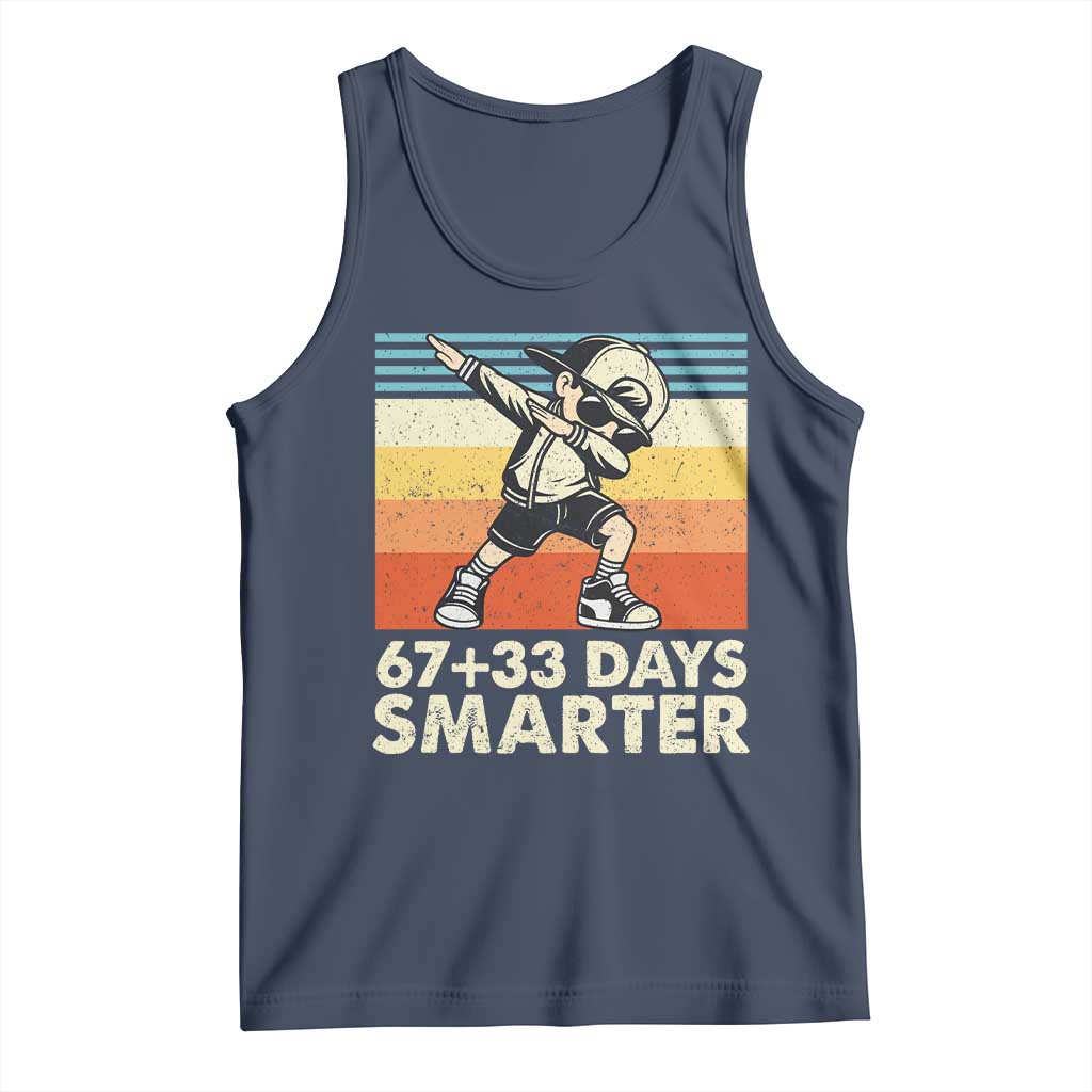 100 Days Smarter Tank Top Funny 67 33 Six Seven Math Teacher Kids 100th Day