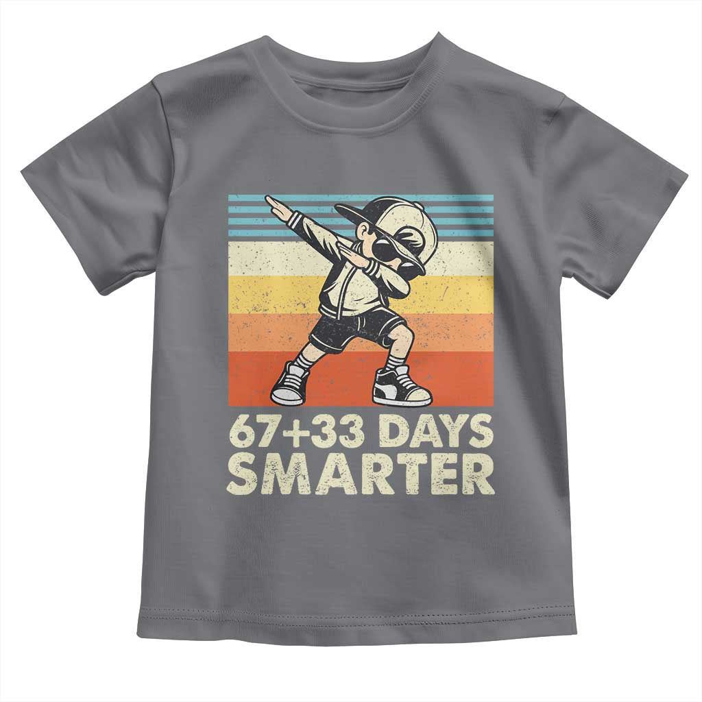 100 Days Smarter Toddler T Shirt Funny 67 33 Six Seven Math Teacher Kids 100th Day