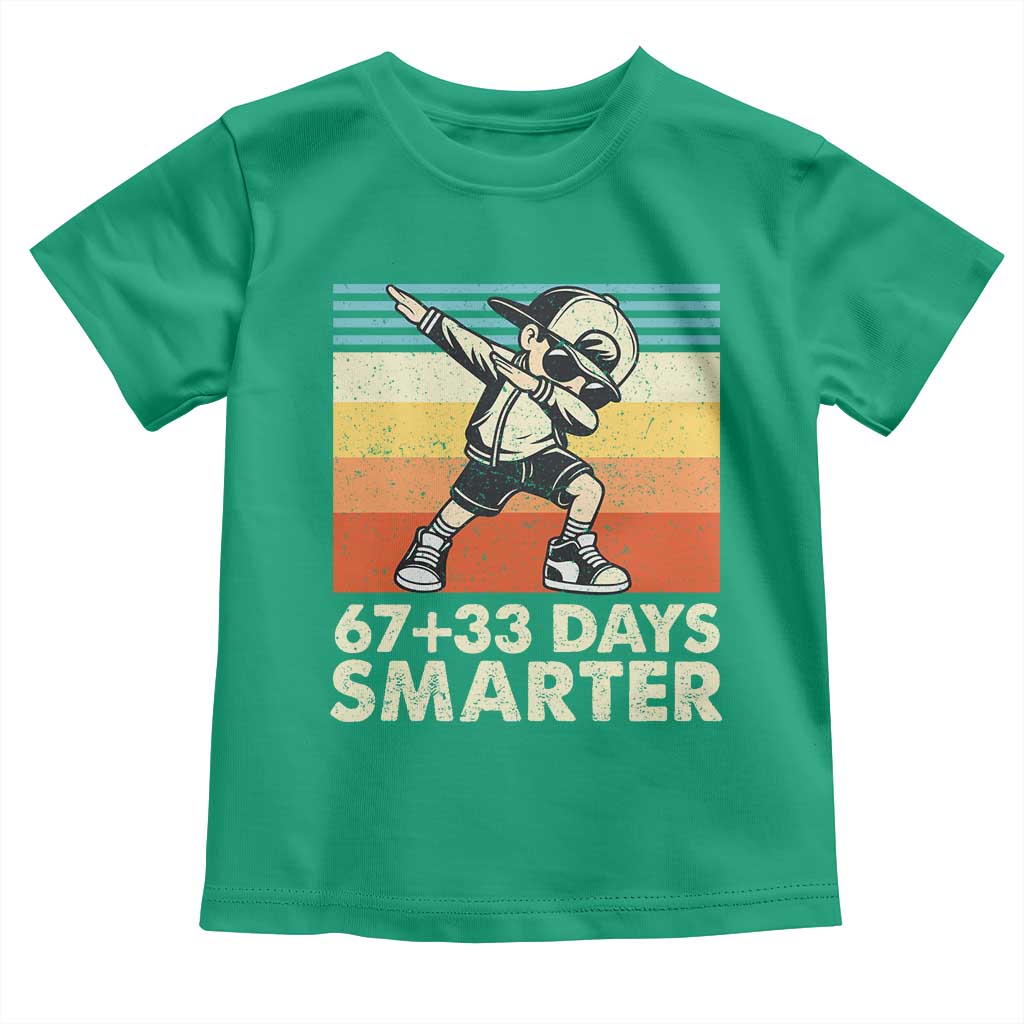 100 Days Smarter Toddler T Shirt Funny 67 33 Six Seven Math Teacher Kids 100th Day