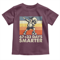 100 Days Smarter Toddler T Shirt Funny 67 33 Six Seven Math Teacher Kids 100th Day
