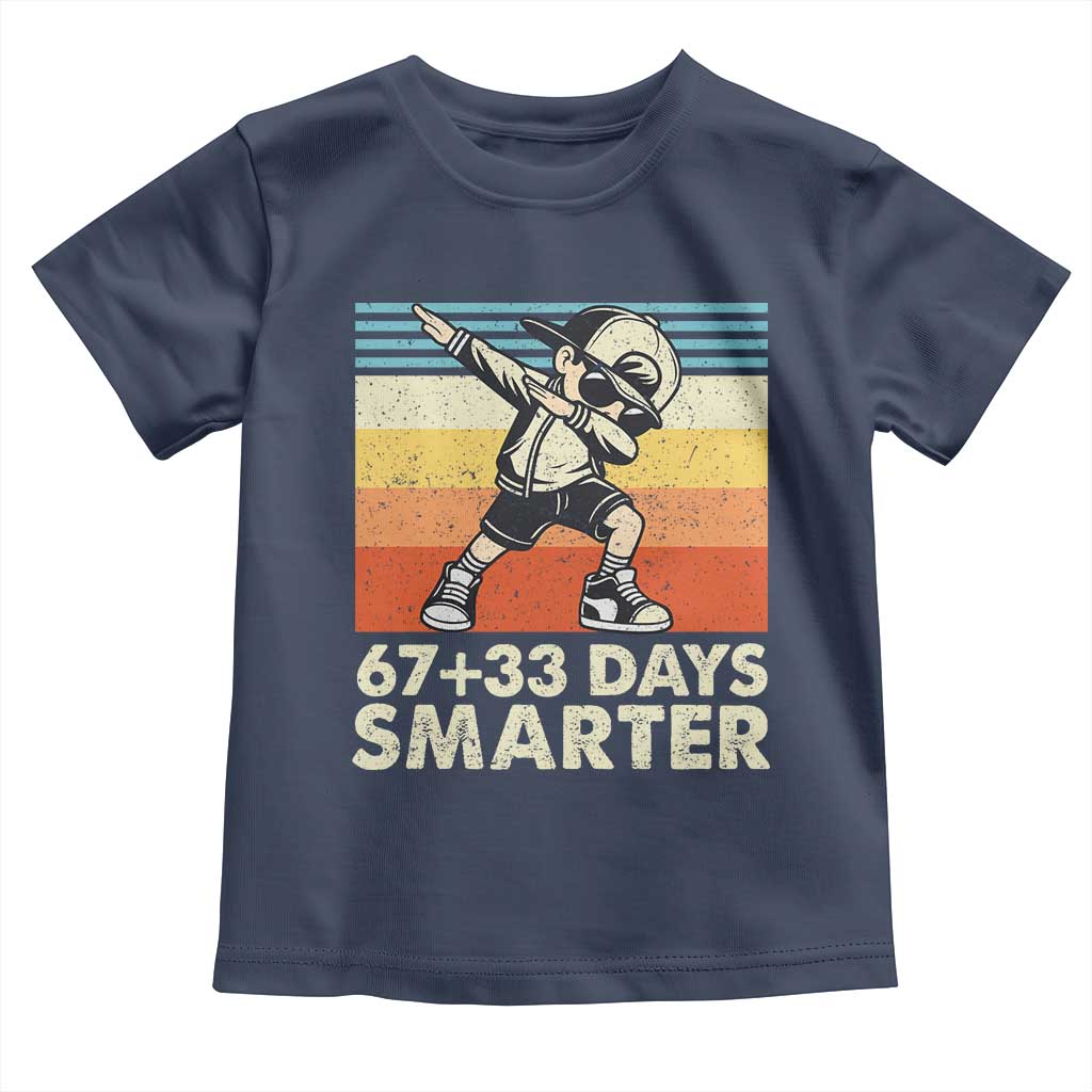 100 Days Smarter Toddler T Shirt Funny 67 33 Six Seven Math Teacher Kids 100th Day