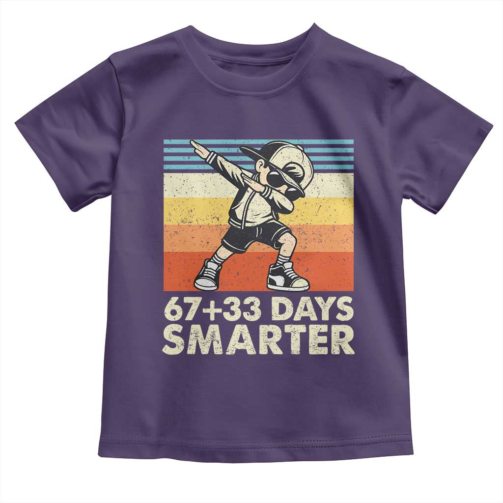 100 Days Smarter Toddler T Shirt Funny 67 33 Six Seven Math Teacher Kids 100th Day