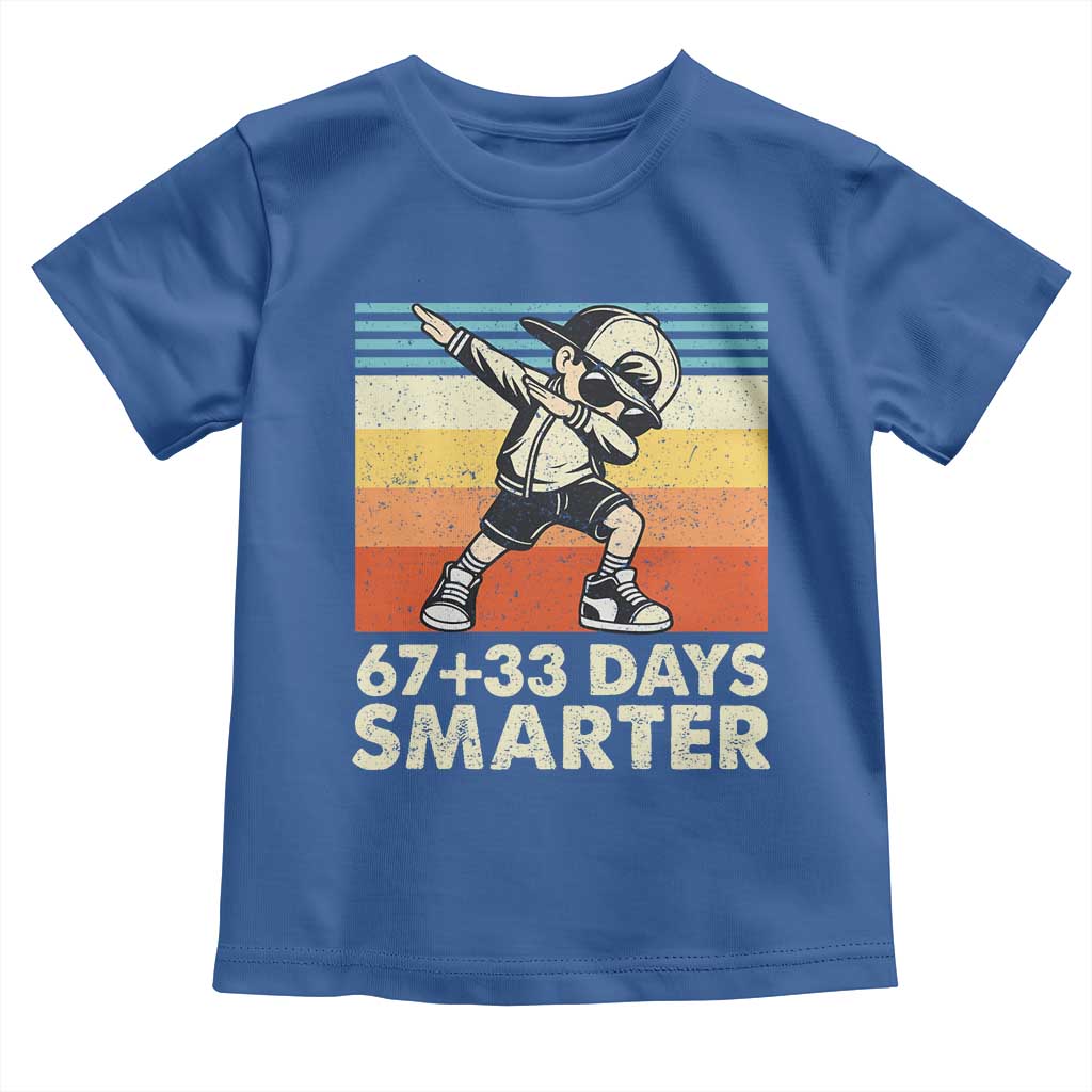 100 Days Smarter Toddler T Shirt Funny 67 33 Six Seven Math Teacher Kids 100th Day