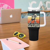 100 Days Smarter Tumbler With Handle Funny 67 33 Six Seven Math Teacher Kids 100th Day