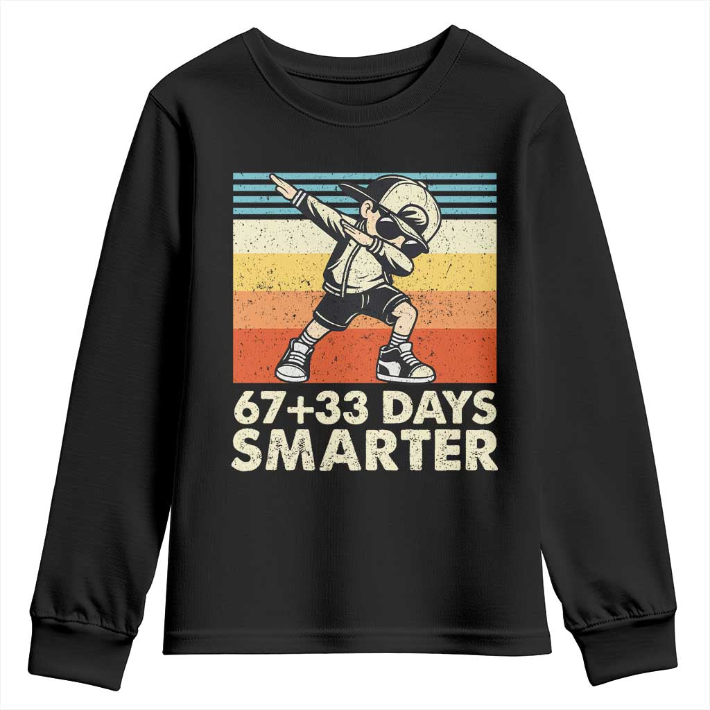 100 Days Smarter Youth Sweatshirt Funny 67 33 Six Seven Math Teacher Kids 100th Day