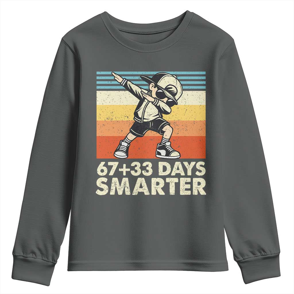 100 Days Smarter Youth Sweatshirt Funny 67 33 Six Seven Math Teacher Kids 100th Day
