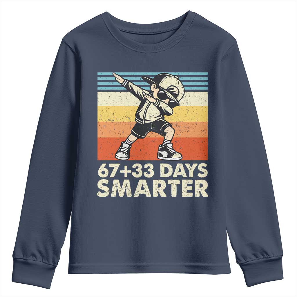 100 Days Smarter Youth Sweatshirt Funny 67 33 Six Seven Math Teacher Kids 100th Day
