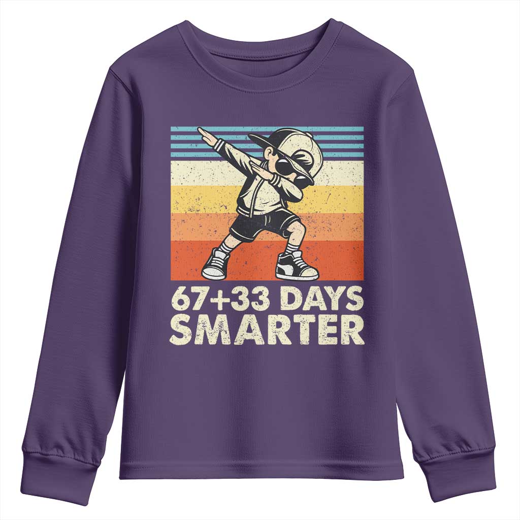 100 Days Smarter Youth Sweatshirt Funny 67 33 Six Seven Math Teacher Kids 100th Day