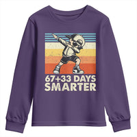100 Days Smarter Youth Sweatshirt Funny 67 33 Six Seven Math Teacher Kids 100th Day